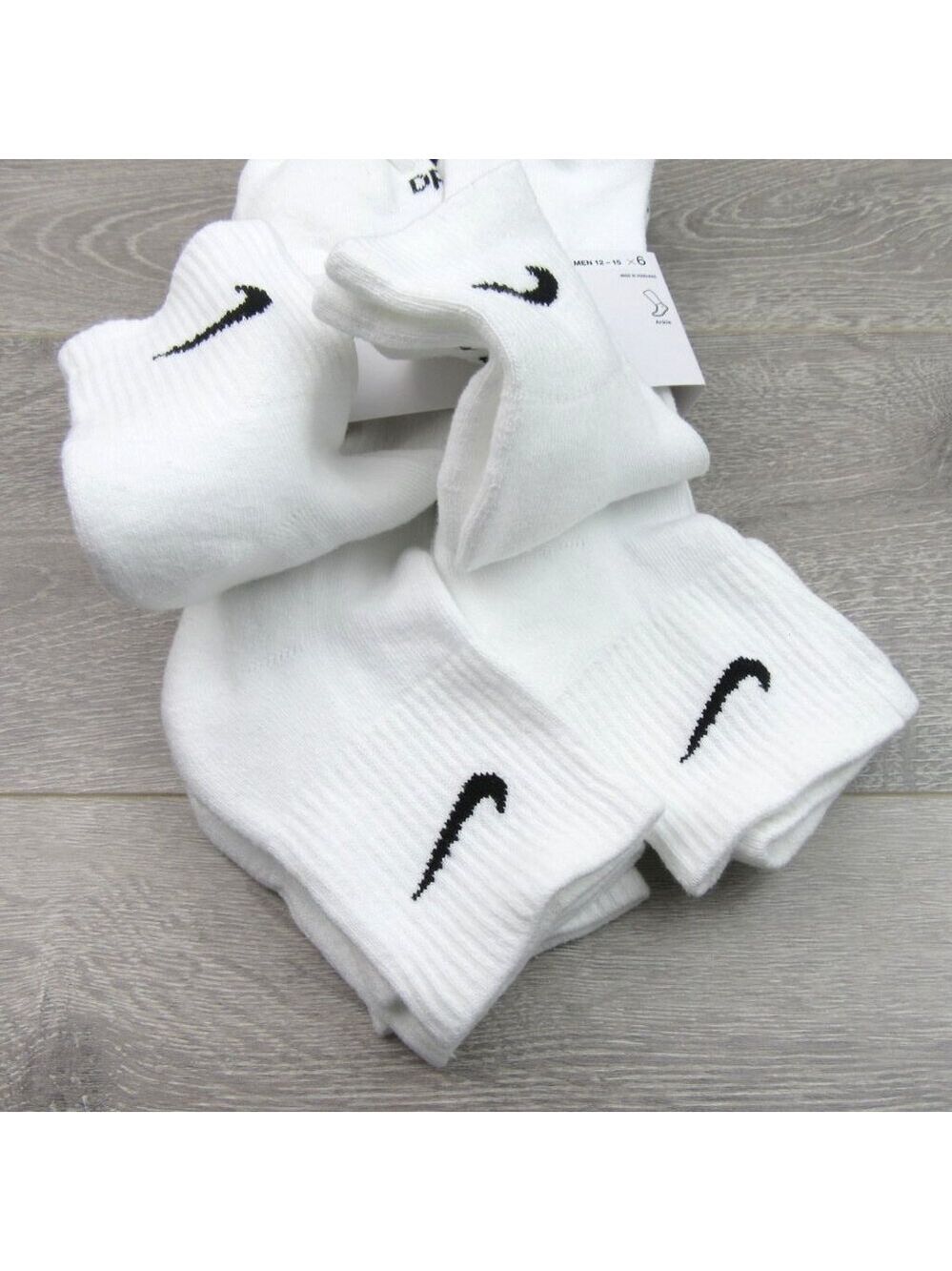 Nike Everyday Plus Ankle Socks 6 Pack Mens Size XL 12-15 White NEW - Picture 6 of 11
